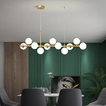 Скандинавская современная креативная светодиодная люстра Magic Bean в стеклянном шаре Ресторан Кофейня Бар Декоративные светильники для гостиной