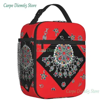 Сменный ланч-бокс для ювелирных изделий Kabyle для женщин, Герметичный Амазигский ковер, Марокко, Кулер, сумка для ланча с термоизоляцией, школьная сумка для ланча