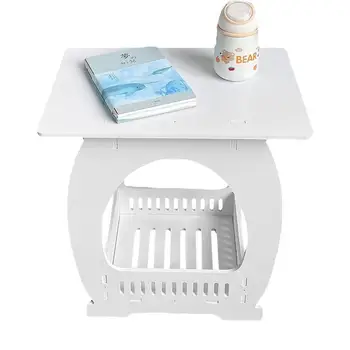 Современный простой белый приставной столик с открытым местом для хранения, Высококачественная тумбочка, органайзер для дома, украшение для спальни, офиса