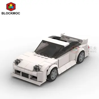 Спортивный автомобиль MOC Hondaed 240sx S13 для уличных гонок, чемпион по скорости, гонщик, строительные блоки, кирпичные креативные гаражные игрушки для мальчиков