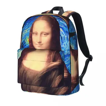 Художественный рюкзак Mona Lisa, Повседневные рюкзаки с принтом 