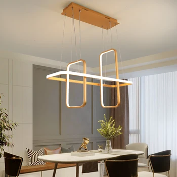 Черные/Золотые/Белые Современные светодиодные Люстры для столовой кухни гостиной hanglamp Led Люстра AC110-220V светильники